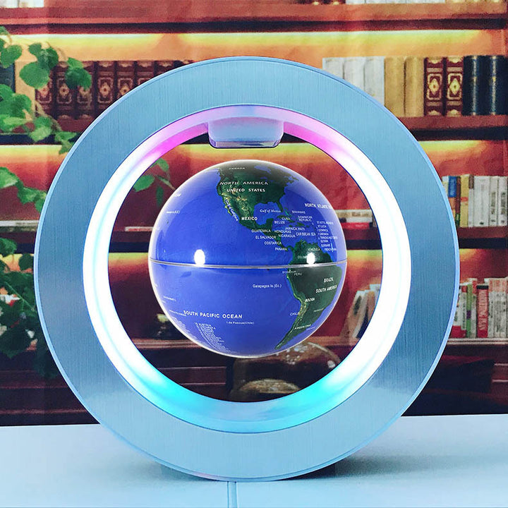 Roud Led World Map Floating Globle Magnetic