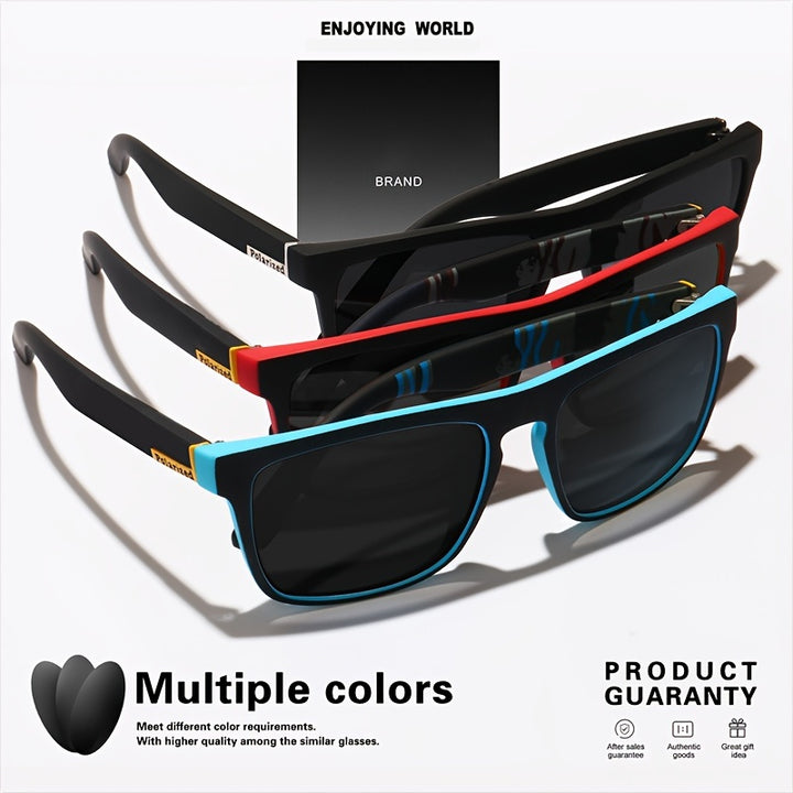 3pairs, Fantasy Cool Classic Polarized Square Fashion Glasses