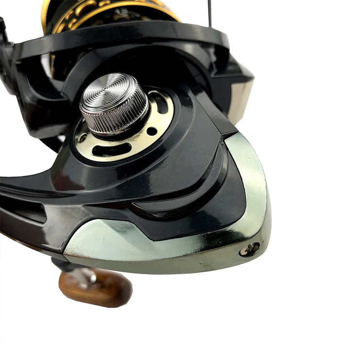 GHOTDA Fishing coil Wooden handshake 12+ 1BB Spinning Fishing Reel Metal Spool Left