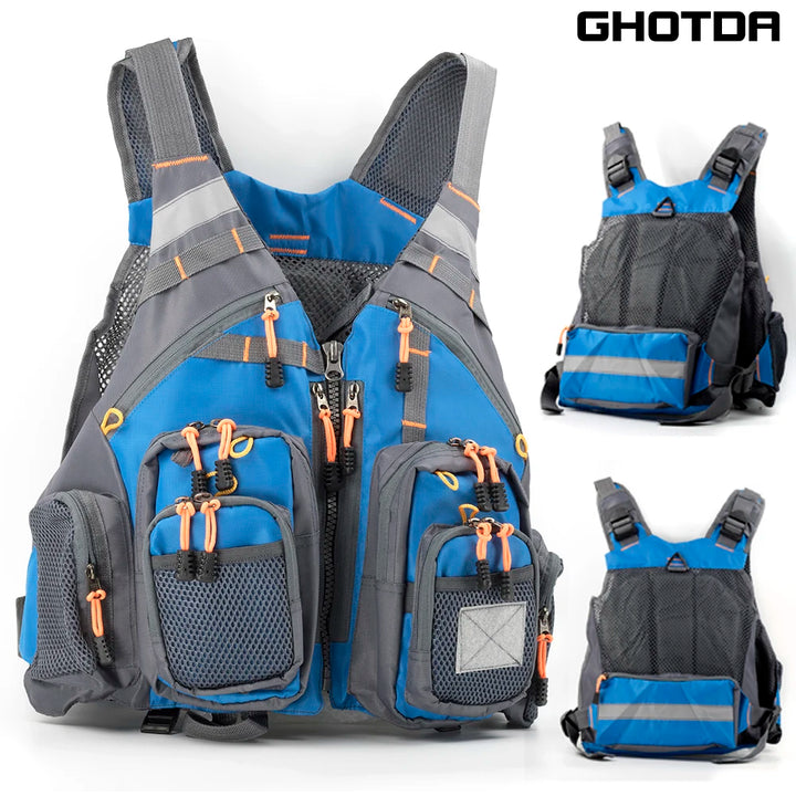 Ghotda Life Jacket for Fishing Professional Sea portable flotation Suit  Summer Big Buoyancy