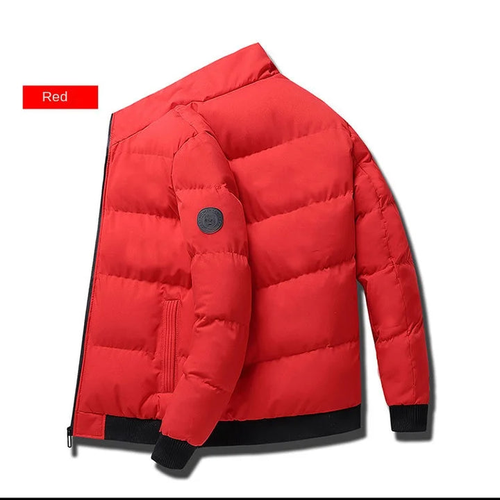 Winter Solid Color Cotton Parkas Thick Men Outdoor Warm Jacket with