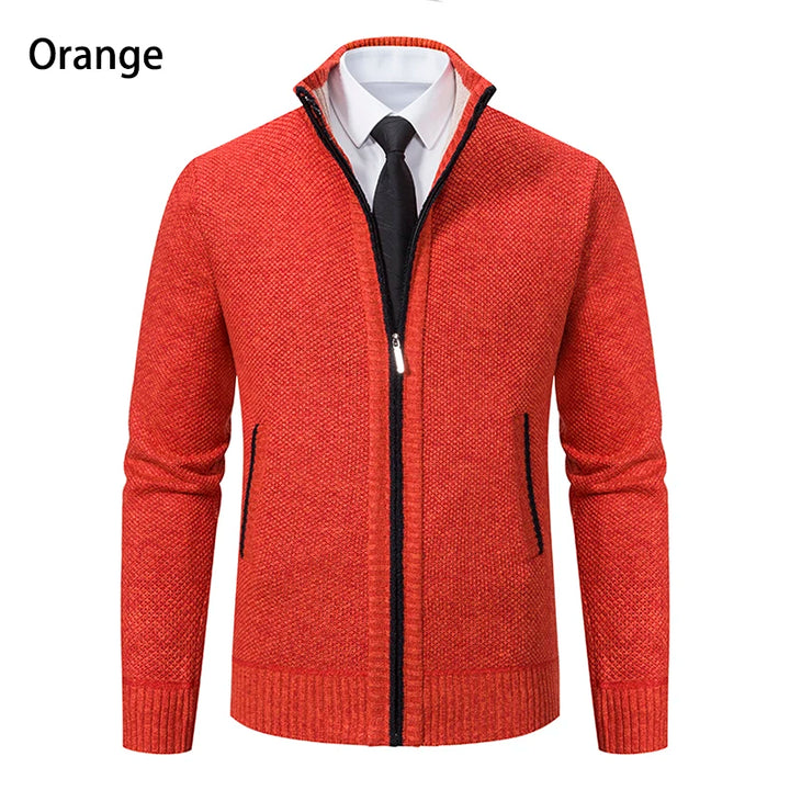 Autumn And Winter New Jersey Men's Casual Sports Coat Solid Color