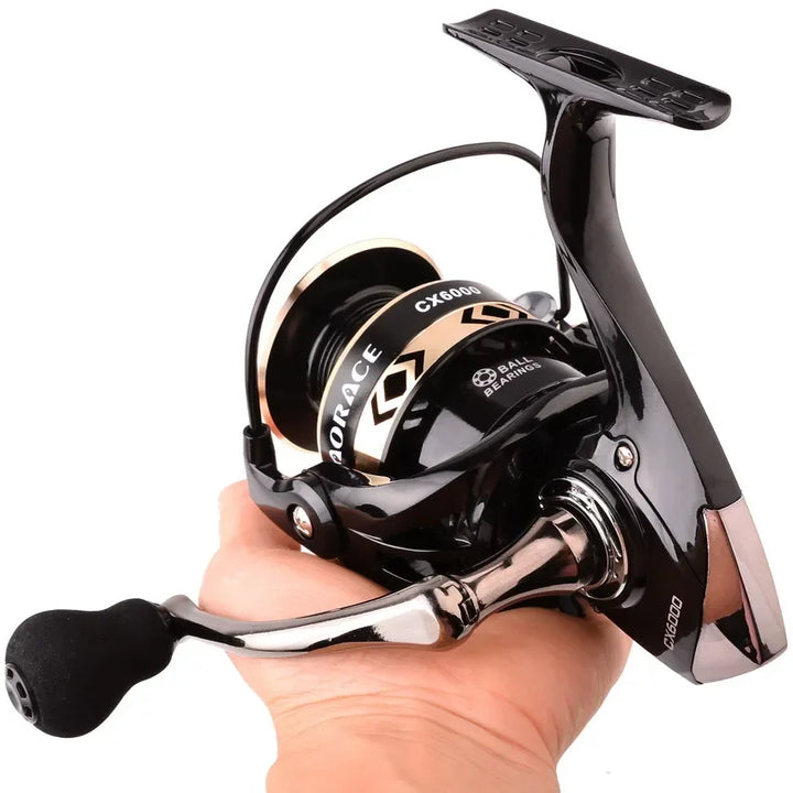 All Metal Salt Water Surf Spinning Fishing Reel 1000-6000 Spinning Fishing Reel Black/gold