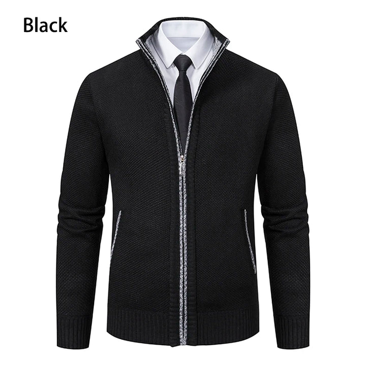 Autumn And Winter New Jersey Men's Casual Sports Coat Solid Color