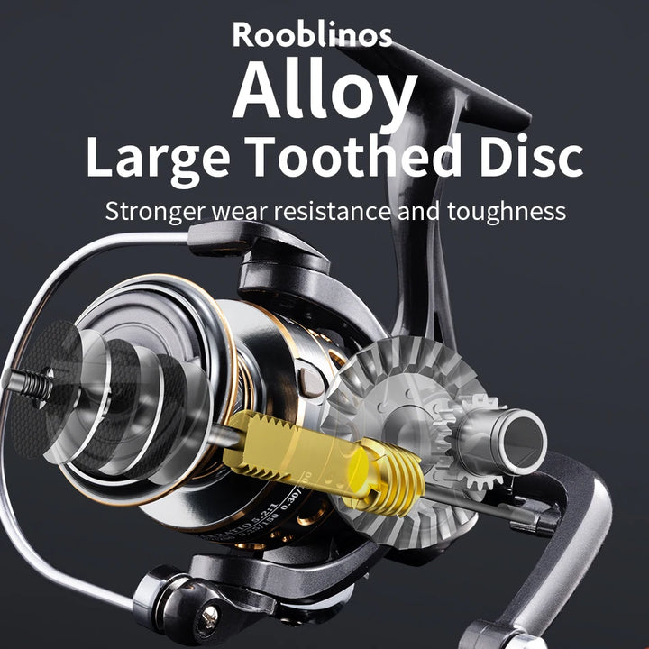 Rooblinos BK 2000-7000 Spining Reels Saltwater Freshwater Fishing Reel Ultralight Metal