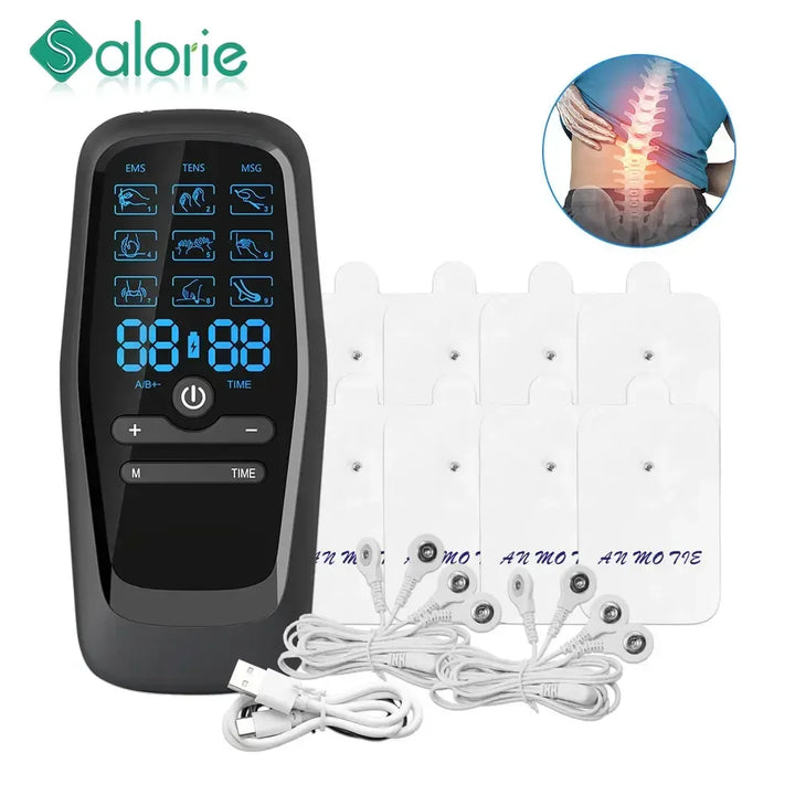 Rechargeable Tens Unit EMS Muscle Stimulator Electric Acupuncture Full  Body Digital Massage