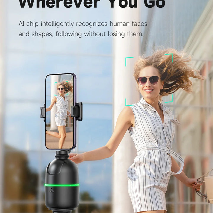 FANGTUOSI AI Smart Gimbal 360° Auto Face Tracking Gimbal All-in-one Rotation For Smartphone