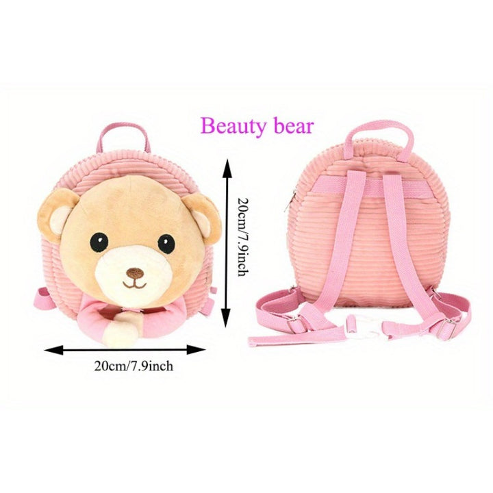 Cartoon Toddler Mini Backpack with Anti-Lost Harness