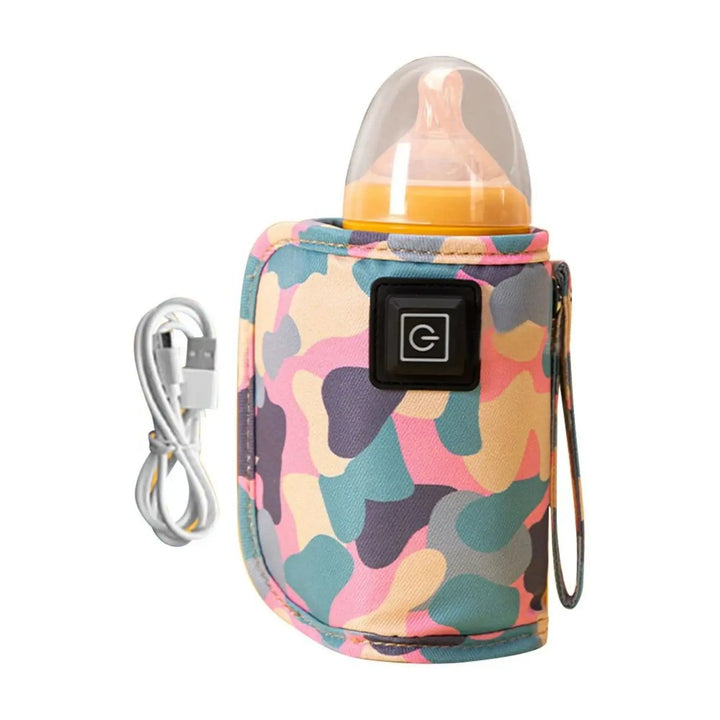 USB Milk Water Warmer Bottle Heater Travel Stroller Insulated Bag Baby