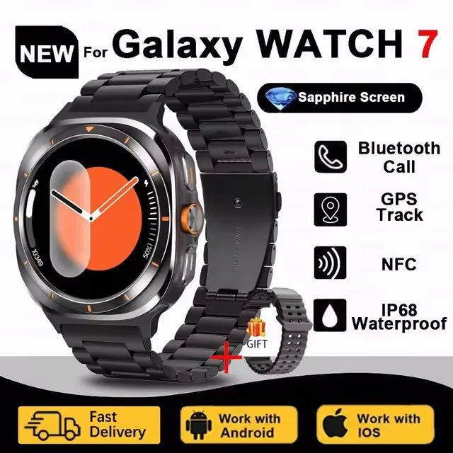 2024 New Galaxy Smart Watch 7 Ultra Men AMOLED Screen Multi-Function Sports Fitness