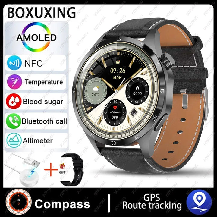 For Huawei Smart Watch Men Watch 4 Pro AMOLED HD Screen Bluetooth Call NFC