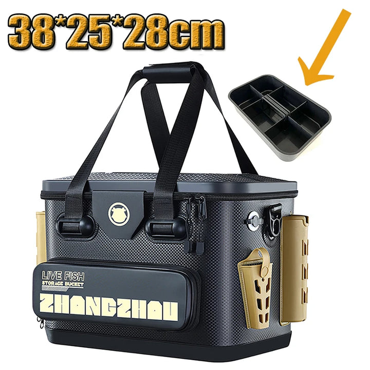 Portable Thickened Fishing Bucket EVA Multifunctional Fishing Hook Stop Beads Box Large