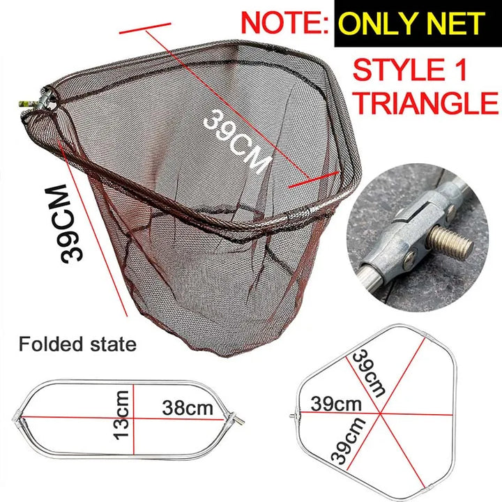 JOSBY New Foldable Fishing Net Fish Landing Net Collapsible Telescopic Pole 2.1M 3.0M 3.6M