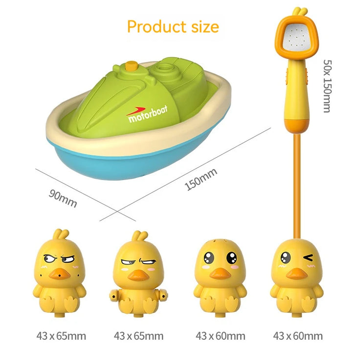 Cute Duck Electric Water Spray Bathroom Bathing Toys Baby