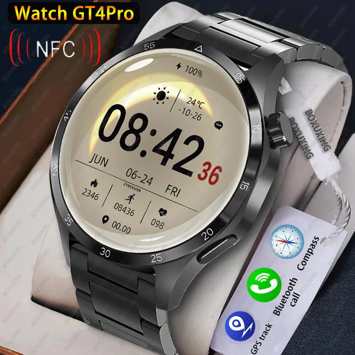 For Huawei Smart Watch Men Watch 4 Pro AMOLED HD Screen Bluetooth Call NFC