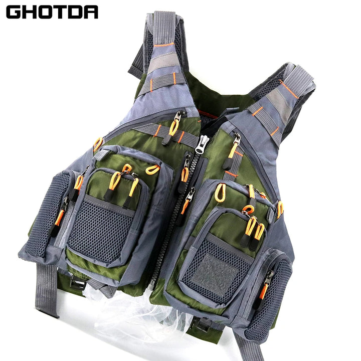 Ghotda Life Jacket for Fishing Professional Sea portable flotation Suit  Summer Big Buoyancy