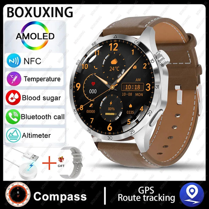 For Huawei Smart Watch Men Watch 4 Pro AMOLED HD Screen Bluetooth Call NFC