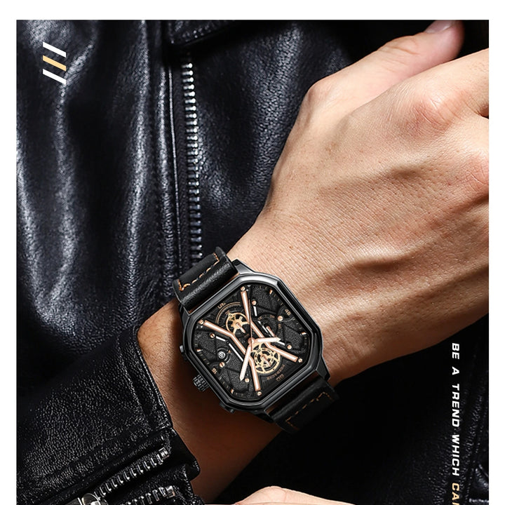 POEDAGAR Fashion Men Wristwatches Luxury Chronograph Luminous