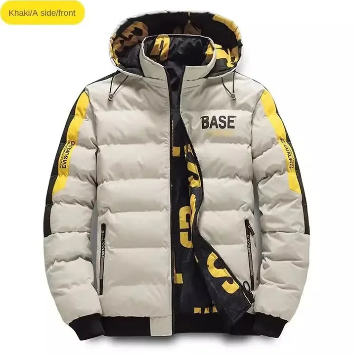 Men Autumn Winter Cotton Jacket Warm Comfortable Padded Thickened Down Jacket