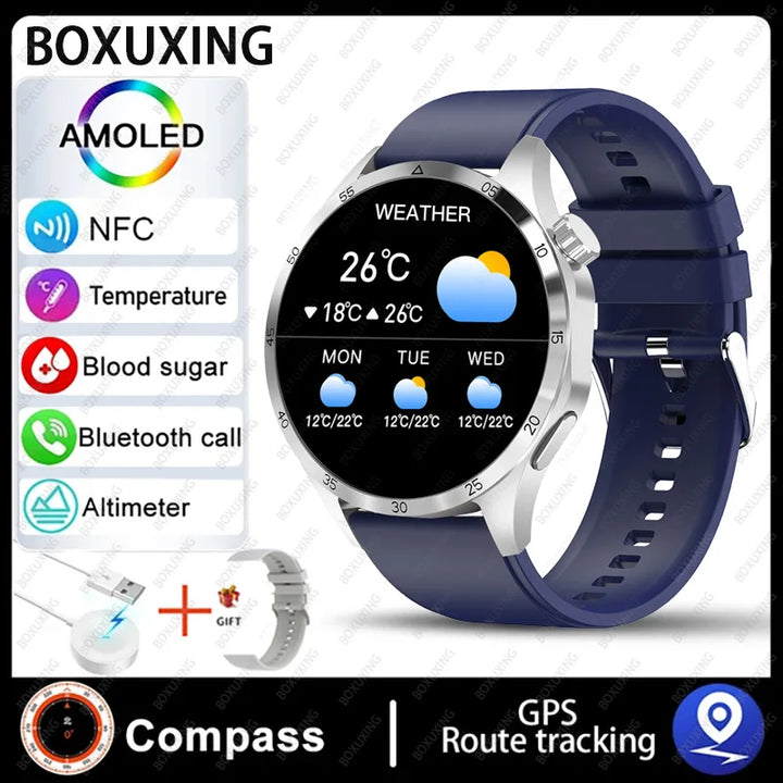 For Huawei Smart Watch Men Watch 4 Pro AMOLED HD Screen Bluetooth Call NFC