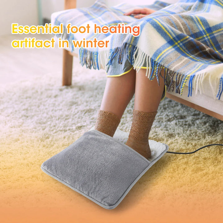 Winter Electric Foot Heating Pad USB Charging Soft Plush Washable Foot Warmer Heater