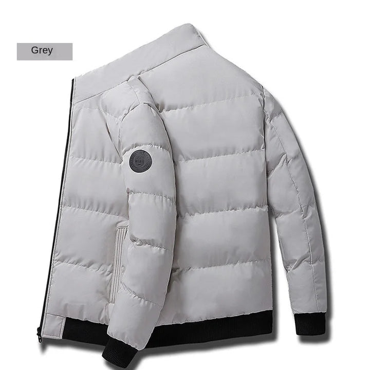 Winter Solid Color Cotton Parkas Thick Men Outdoor Warm Jacket with