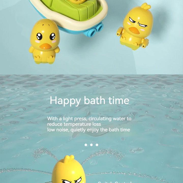 Cute Duck Electric Water Spray Bathroom Bathing Toys Baby