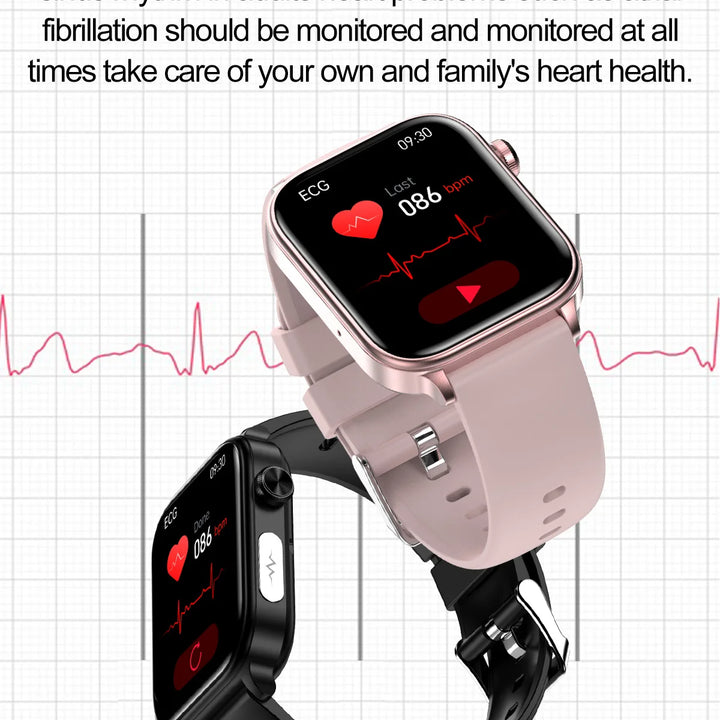 2024New AI Medical Diagnosis Blood Lipids Uric Acid Blood Glucose Smart Watch Men