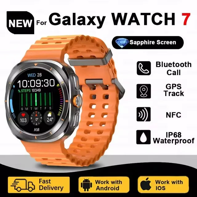 2024 New Galaxy Smart Watch 7 Ultra Men AMOLED Screen Multi-Function Sports Fitness