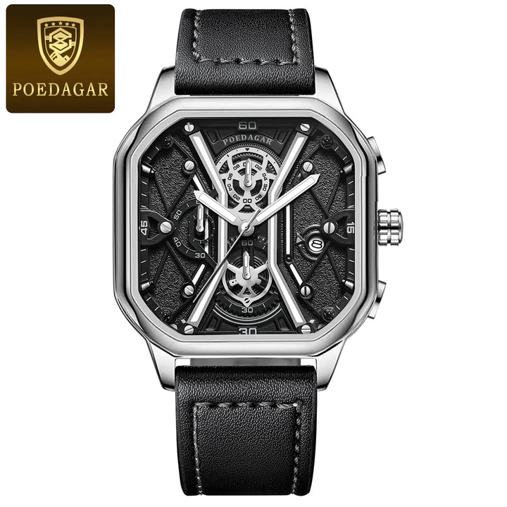 POEDAGAR Fashion Men Wristwatches Luxury Chronograph Luminous