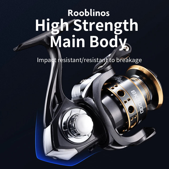 Rooblinos BK 2000-7000 Spining Reels Saltwater Freshwater Fishing Reel Ultralight Metal