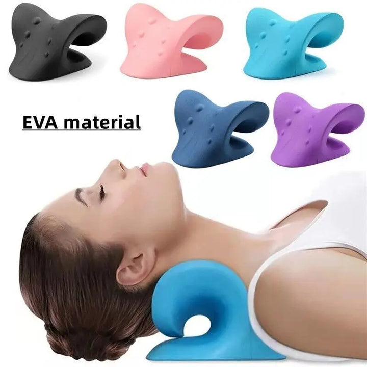 Neck and Shoulder Relaxer Corrector Vertebra Massager Cloud Pillow Cervical Stretcher