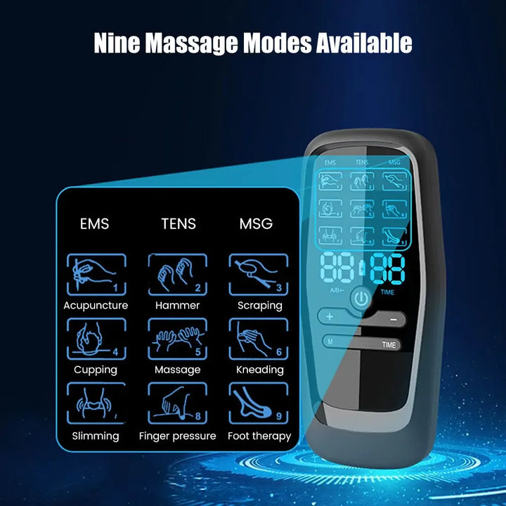 Rechargeable Tens Unit EMS Muscle Stimulator Electric Acupuncture Full  Body Digital Massage