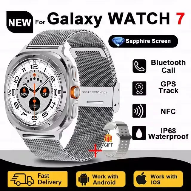 2024 New Galaxy Smart Watch 7 Ultra Men AMOLED Screen Multi-Function Sports Fitness