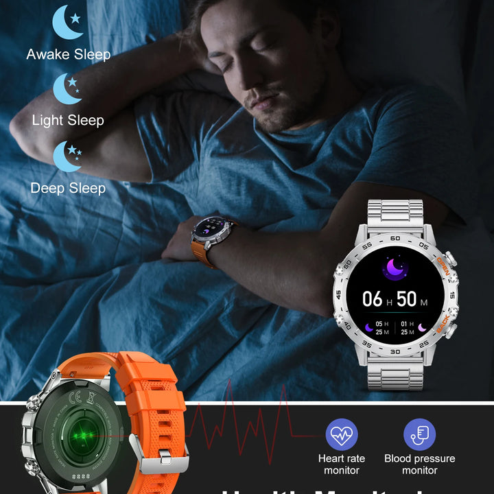 LIGE New1.39" Bluetooth Call Smart Watch Men Outdoor Sport Fitness