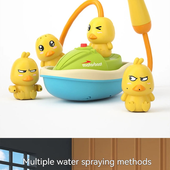 Cute Duck Electric Water Spray Bathroom Bathing Toys Baby