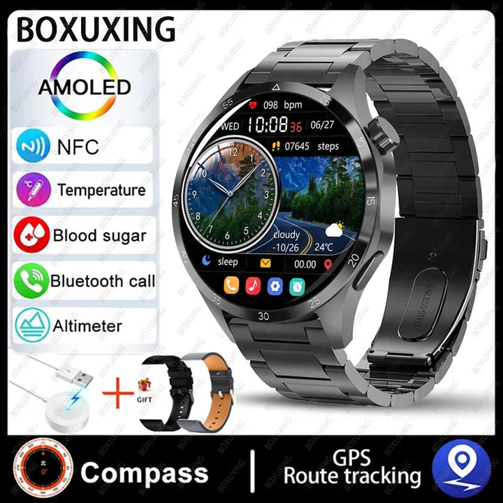 For Huawei Smart Watch Men Watch 4 Pro AMOLED HD Screen Bluetooth Call NFC