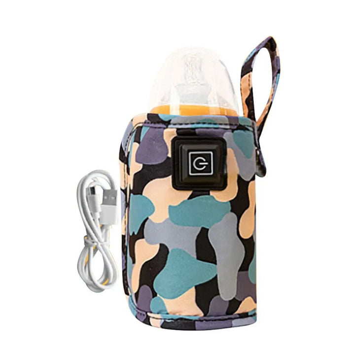 USB Milk Water Warmer Bottle Heater Travel Stroller Insulated Bag Baby