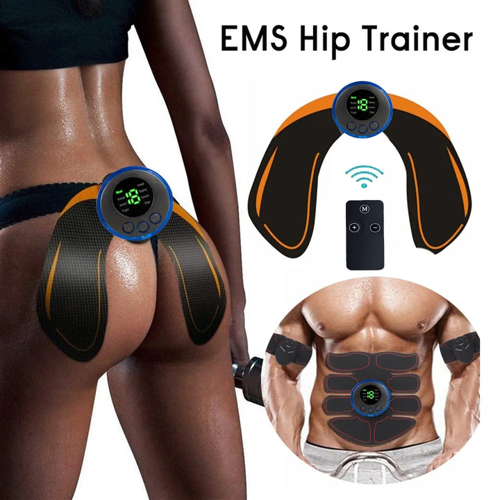 Electric Muscle Stimulator EMS Wireless Buttocks Hip Trainer Abdominal ABS Stimulator