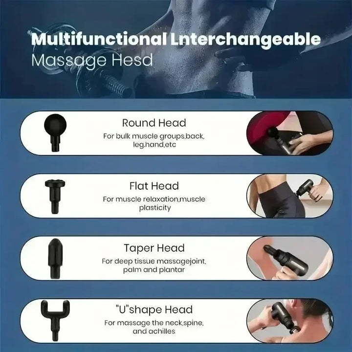 USB Mini Massage Gun Fascia Machine Muscle Relaxation Vibrating Gun Rod Massage