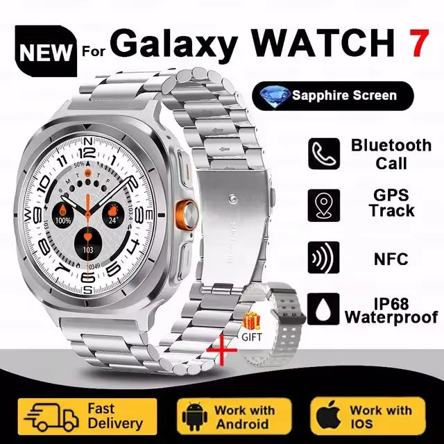 2024 New Galaxy Smart Watch 7 Ultra Men AMOLED Screen Multi-Function Sports Fitness