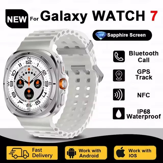 2024 New Galaxy Smart Watch 7 Ultra Men AMOLED Screen Multi-Function Sports Fitness