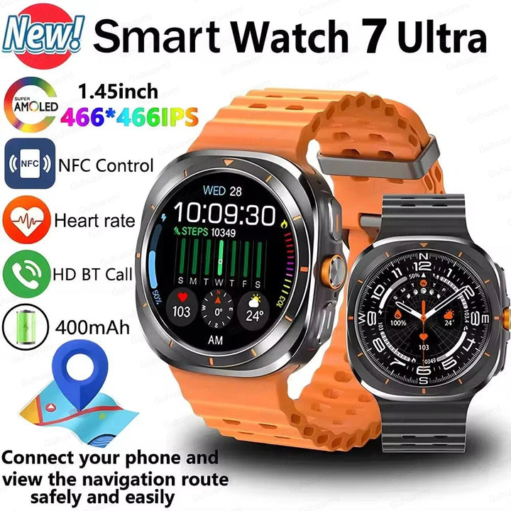 2024 New Galaxy Smart Watch 7 Ultra Men AMOLED Screen Multi-Function Sports Fitness