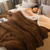 Wool Throw Blanket Keep Warm Winter Bed Blankets Double Sided Queen