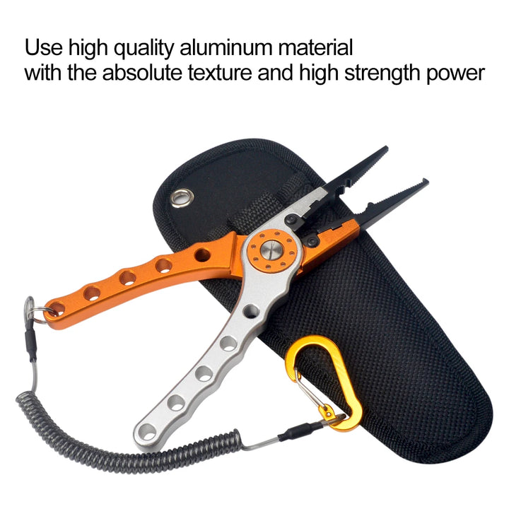 Fishing Pliers Line Cutter Multifunctional Knot Aluminum Alloy Scissors Hook Remover 150g