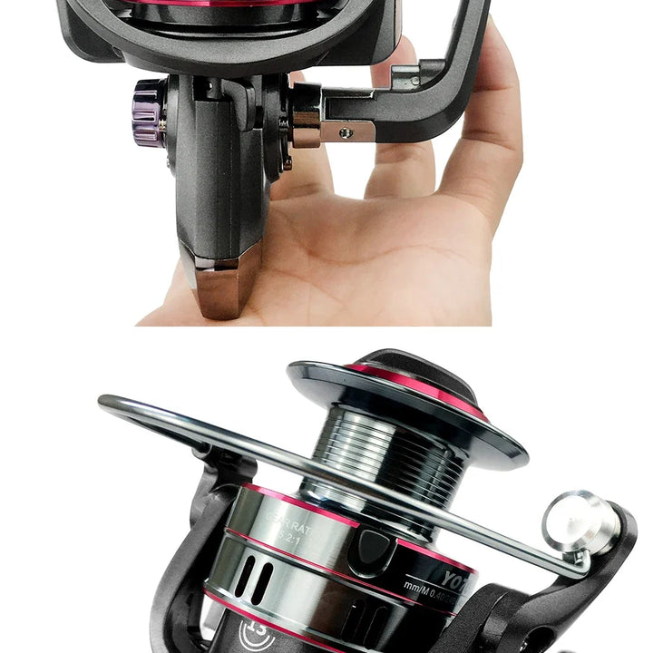 New Max Drag 12KG Spinning Reel Right/left Inter-Changeable Handle Spool Fishing Reel 1000-7000