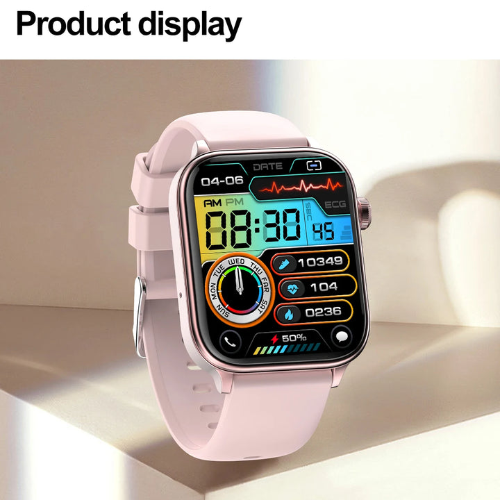 2024New AI Medical Diagnosis Blood Lipids Uric Acid Blood Glucose Smart Watch Men