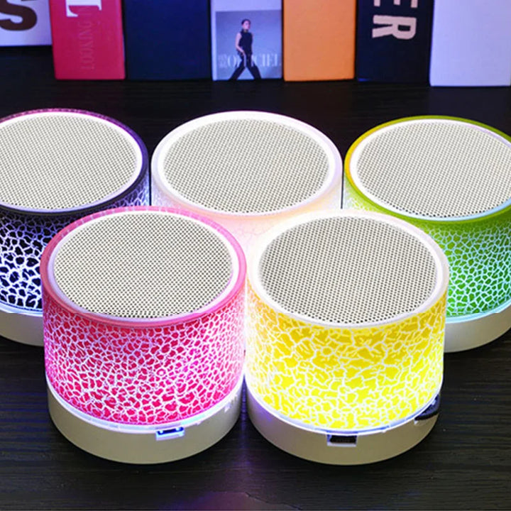 Bluetooth Mini Speaker Wireless Speaker Colorful LED TF Card USB Subwoofer