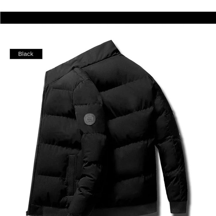 Winter Solid Color Cotton Parkas Thick Men Outdoor Warm Jacket with