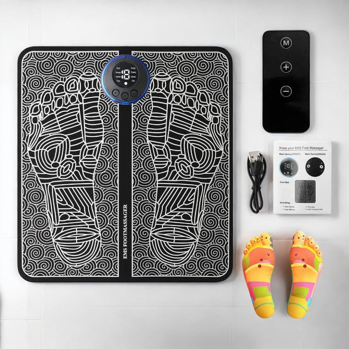 Tens Foot Massager Mat Electric EMS Portable Foldable Pad Relief Pain Reflexology